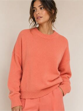 NWT Theory Oversized Sweater Sienna Cotton Small